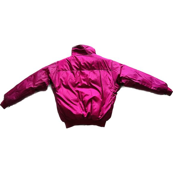 Vintage Men's Jacket Columbia Down Puffer Reversible Large Purple Pink - Picture 6 of 7